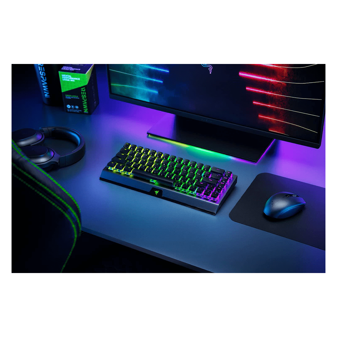 Razer Blackwidow V3 Mini Hyperspeed Green Switches - Phantom Pudding Edition - 65% Wireless Mechanical Gaming Keyboard in Qatar Razer Blackwidow V3 Mini Hyperspeed Green Switches - Phantom Pudding Edition - 65% Wireless Mechanical Gaming Keyboard in Qatar